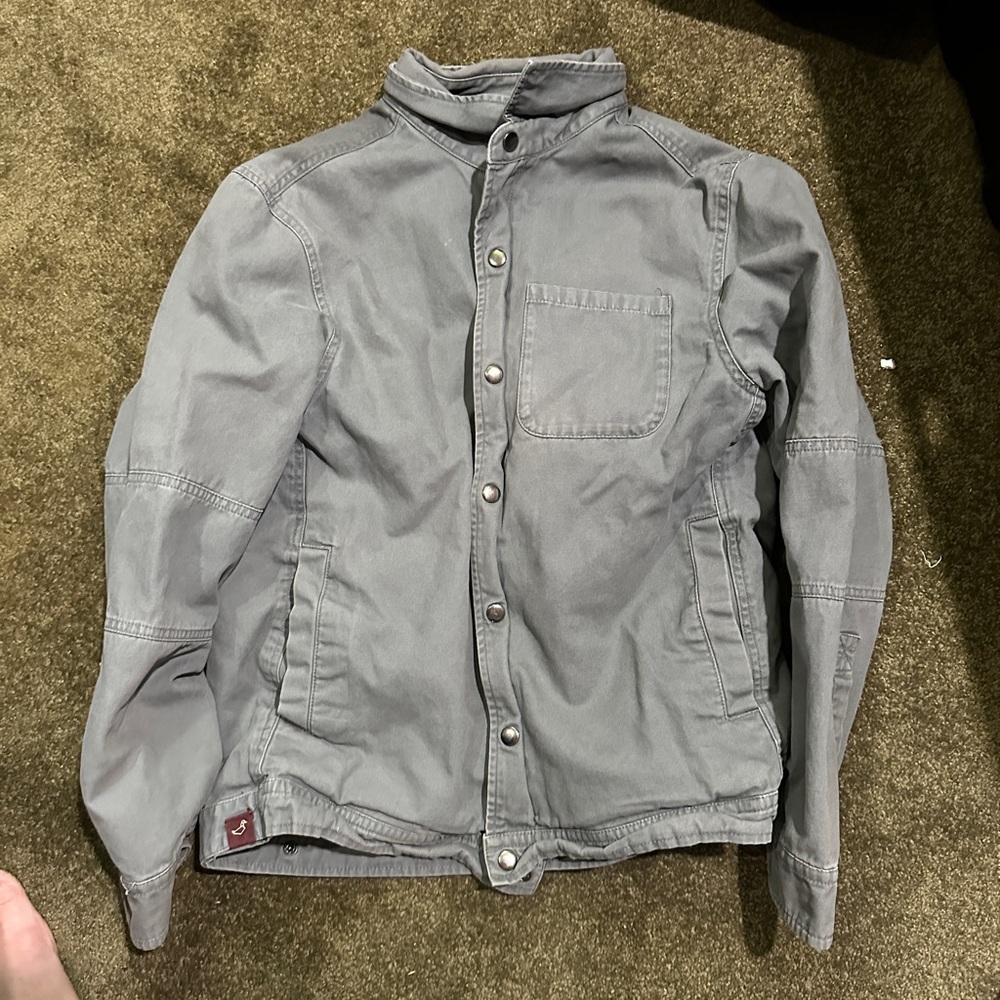 Gray Military Field Jacket with Collar